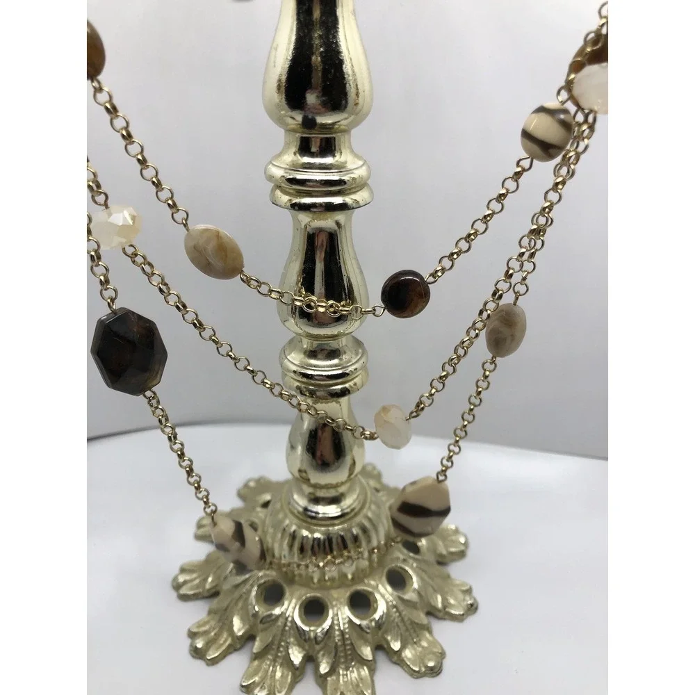 Matching Necklace Dangle‎ Earrings Gold Tone 18-24
